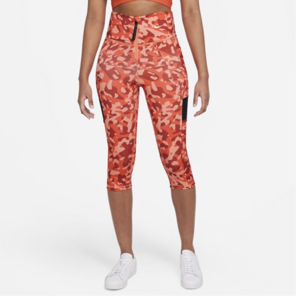 Nike Naomi Osaka Tennis sports leggings size large tightfit colorful camouflage - Picture 1 of 8